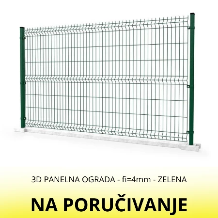 3D PANELNA OGRADA fi=4mm ZELENA