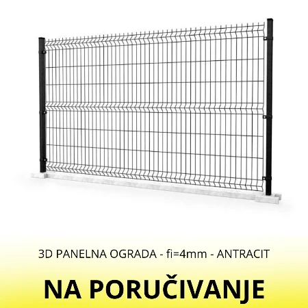 3D PANELNA OGRADA fi=4mm ANTRACIT