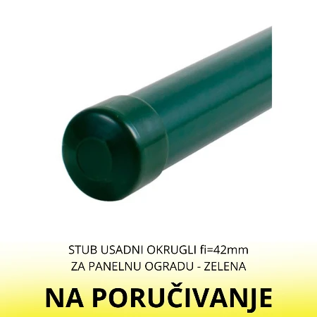 STUB USADNI OKRUGLI ZA PANELNU OGRADU fi=42mm ZELENA